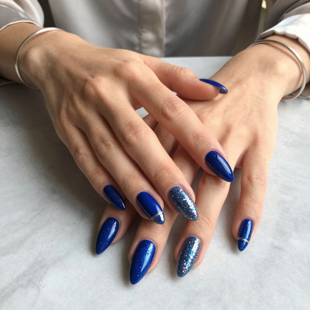 Royal Blue Glitter Gradient