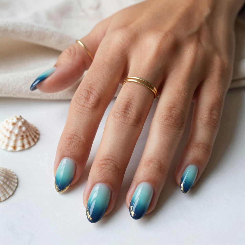 Ocean Gradient Ombre Nails