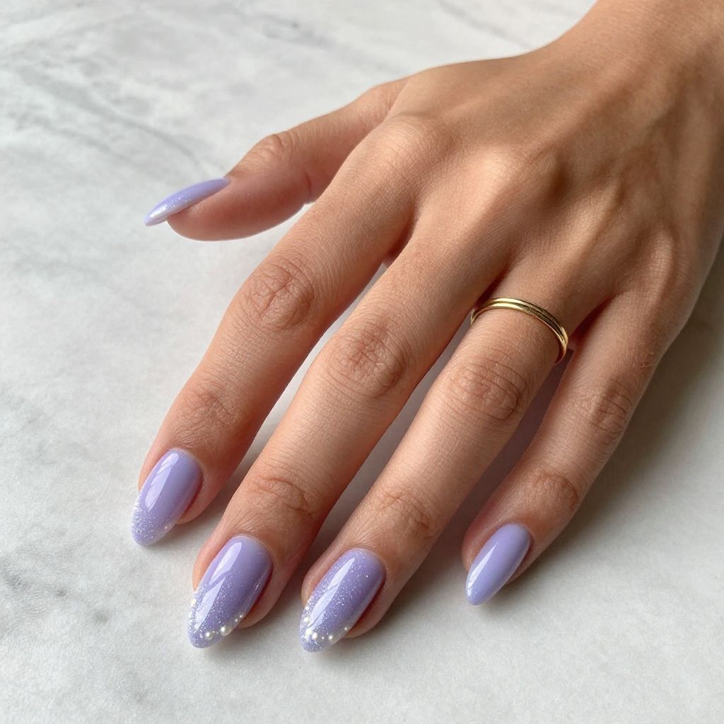 Periwinkle Glitter Gradient