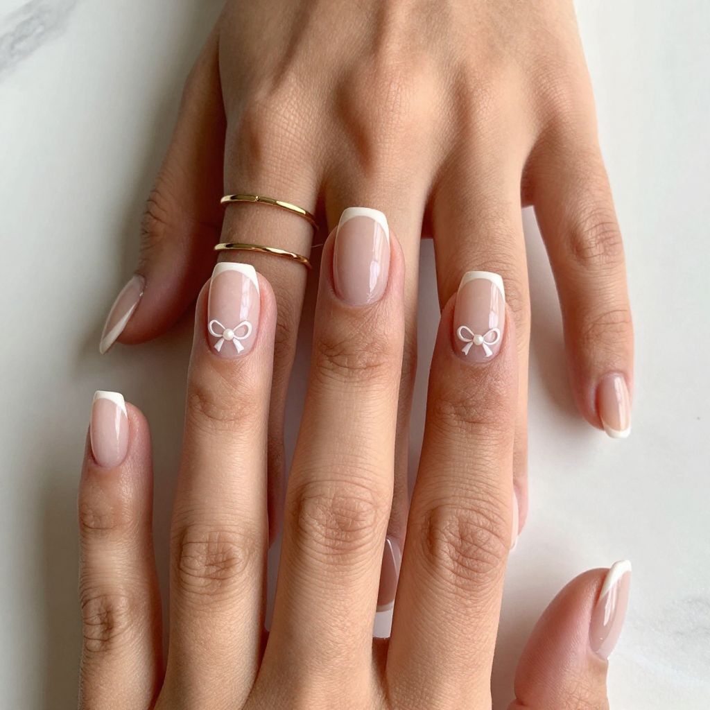 Minimal Nude Bow Outlines