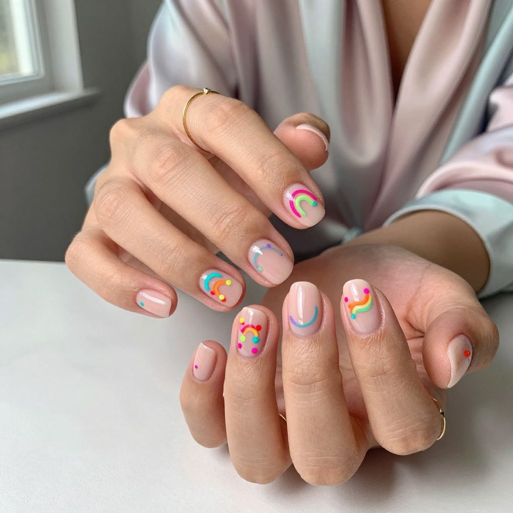 Rainbow Micro Art Nails