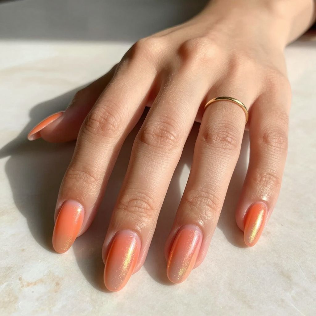 Sunset Ombré Coffin Nails