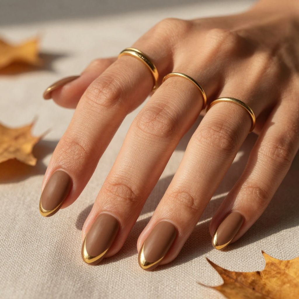 Walnut Brown Negative Space Stripes