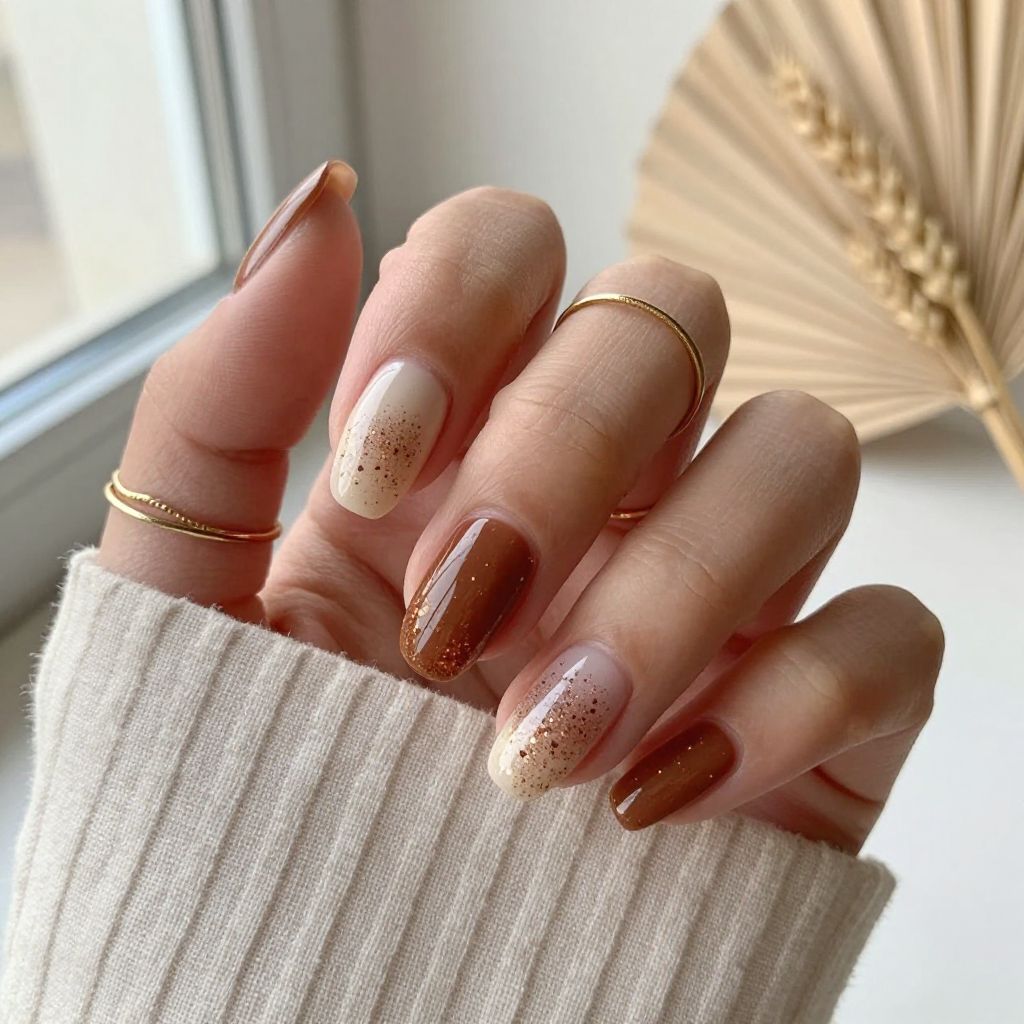 Spiced Latte Glitter Gradient