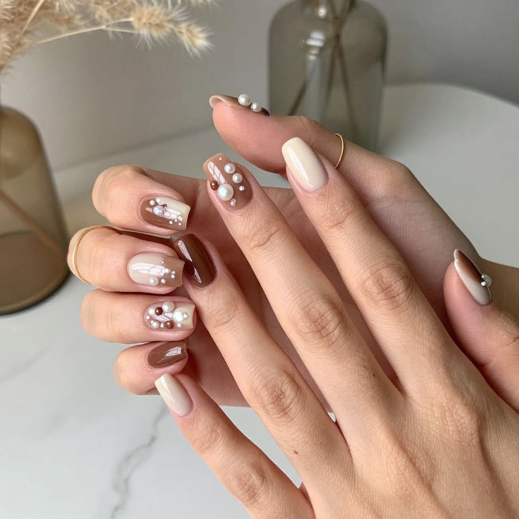 Chocolate Fudge with Pearl Accents
