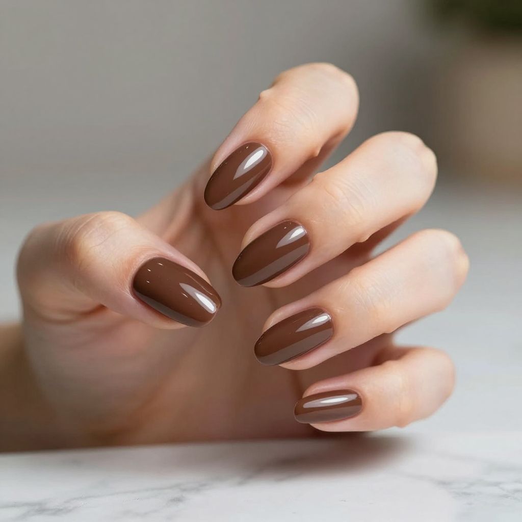 Brown nails idea 1