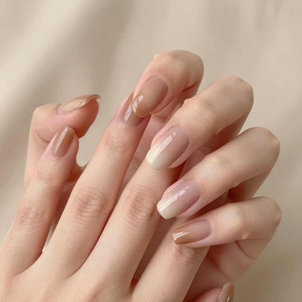 Brown nails idea 10