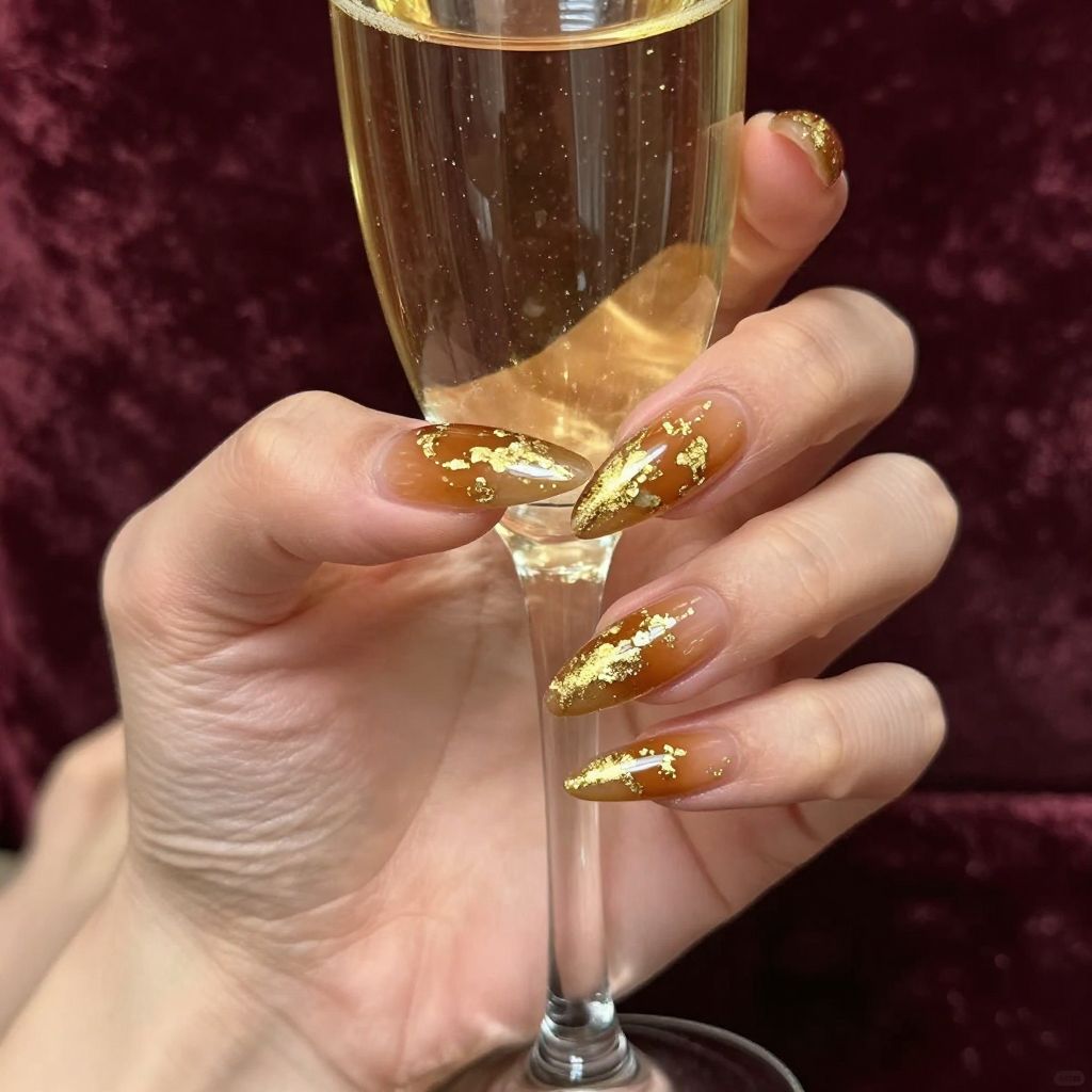 Brown nails idea 4