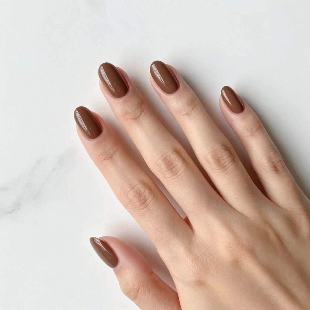 Brown nails idea 5