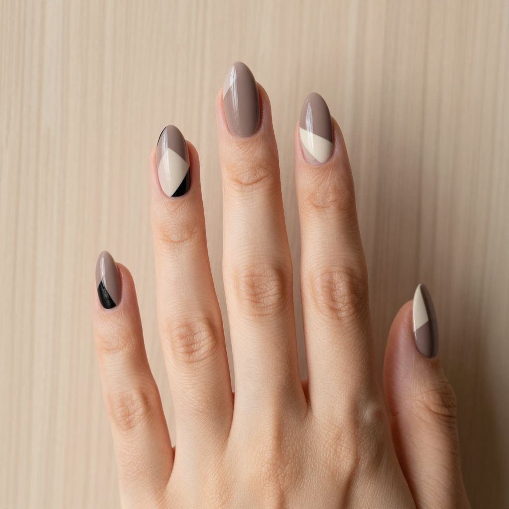 Brown nails idea 6