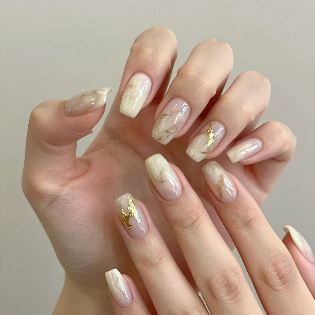 Brown nails idea 1