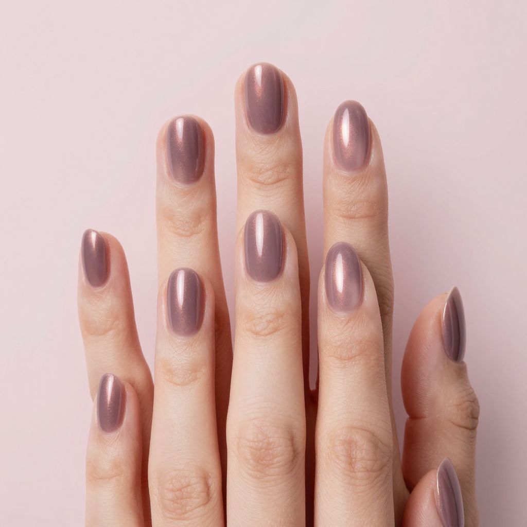 Brown nails idea 15