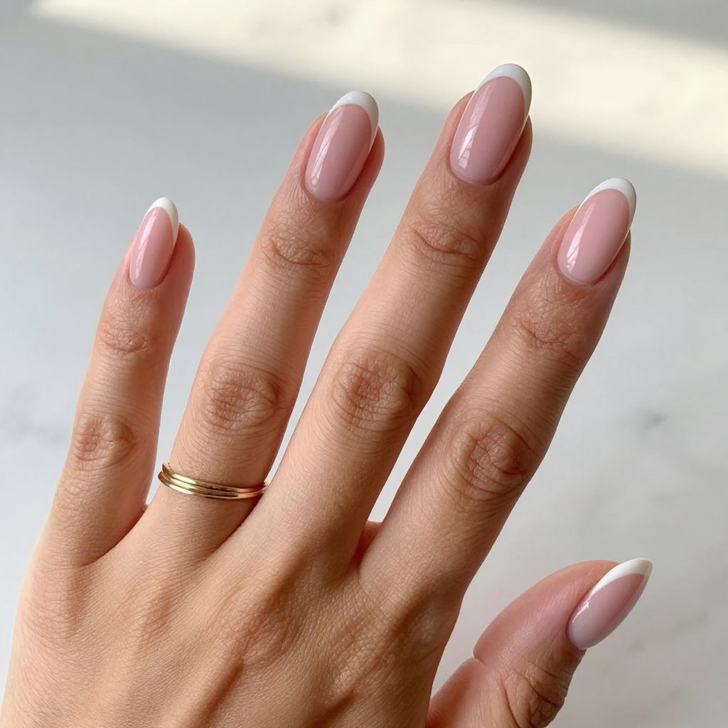 Soft Pink Builder Gel with Micro French Tips