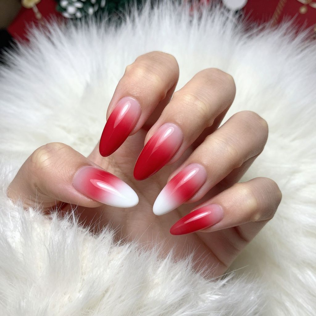 Candy Cane nail idea 11