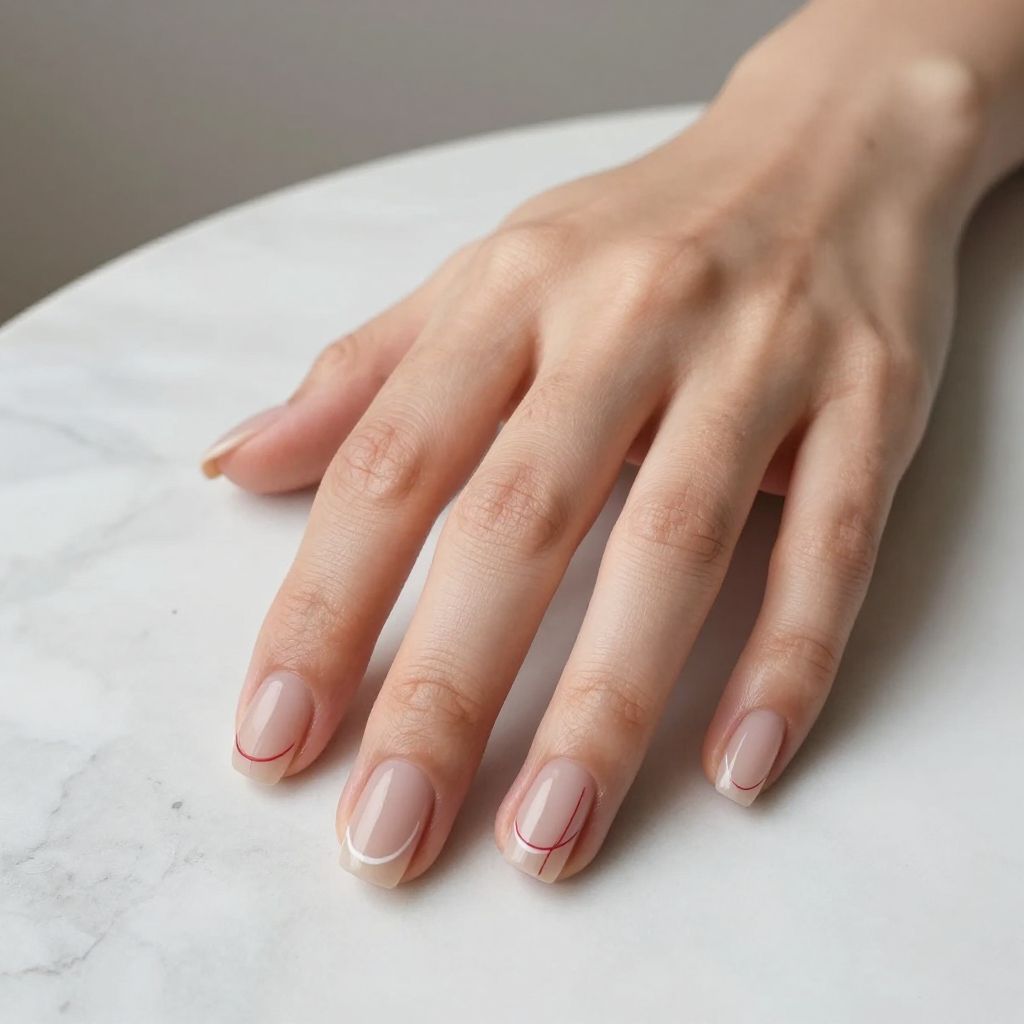 Candy Cane nail idea 15