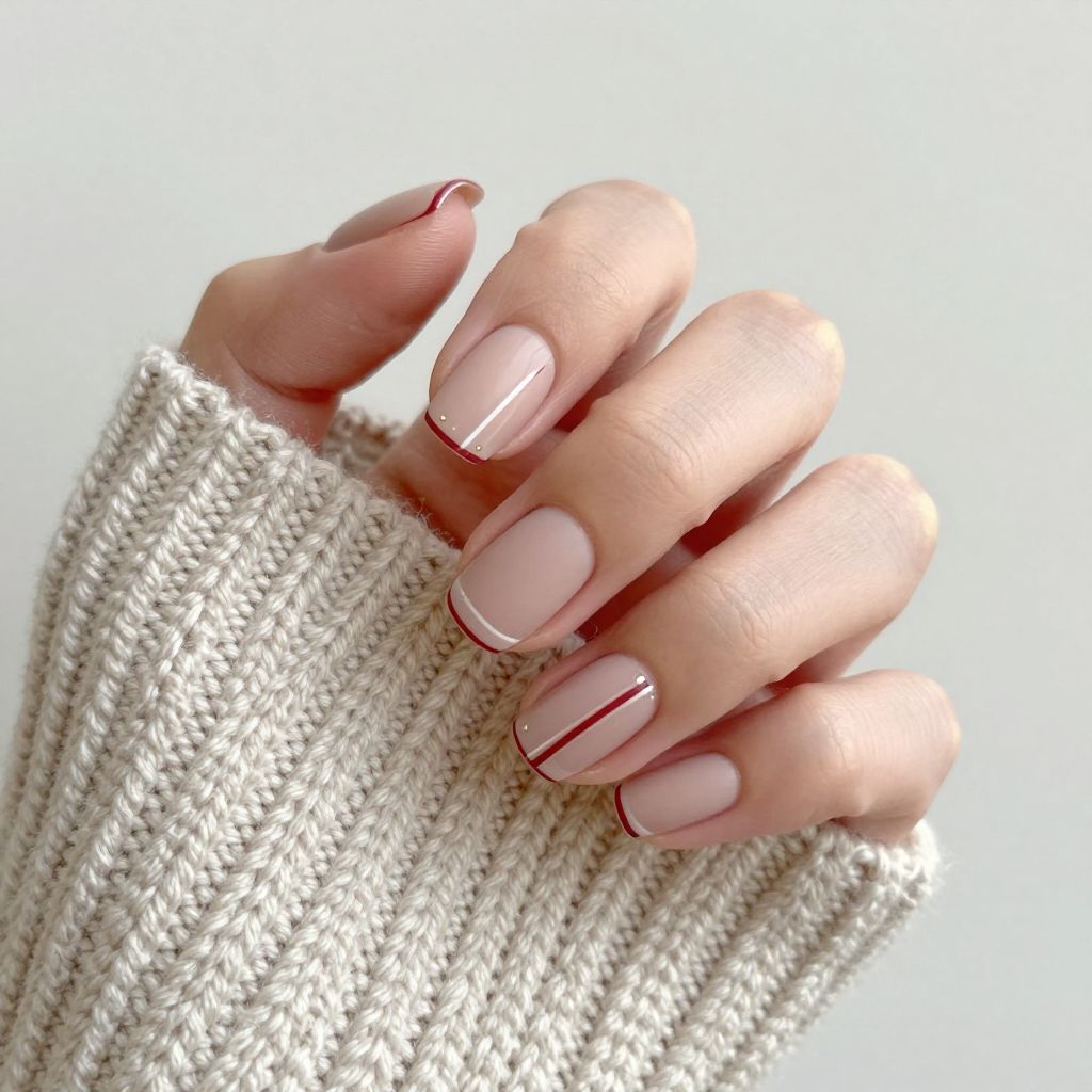 Candy Cane nail idea 2