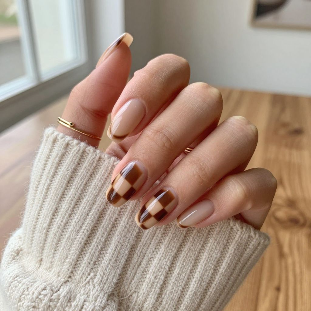 Brown and Beige Cozy Checkers