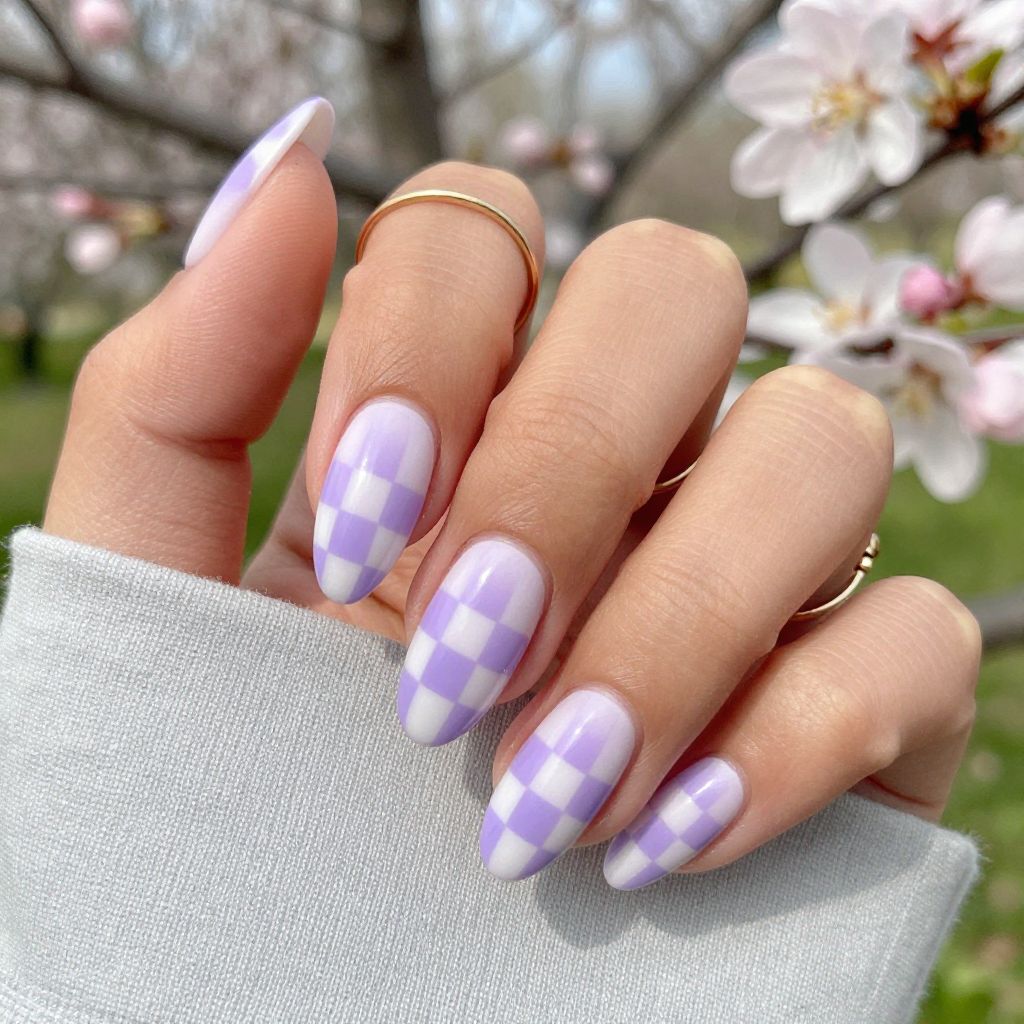 Lavender Checker Fade