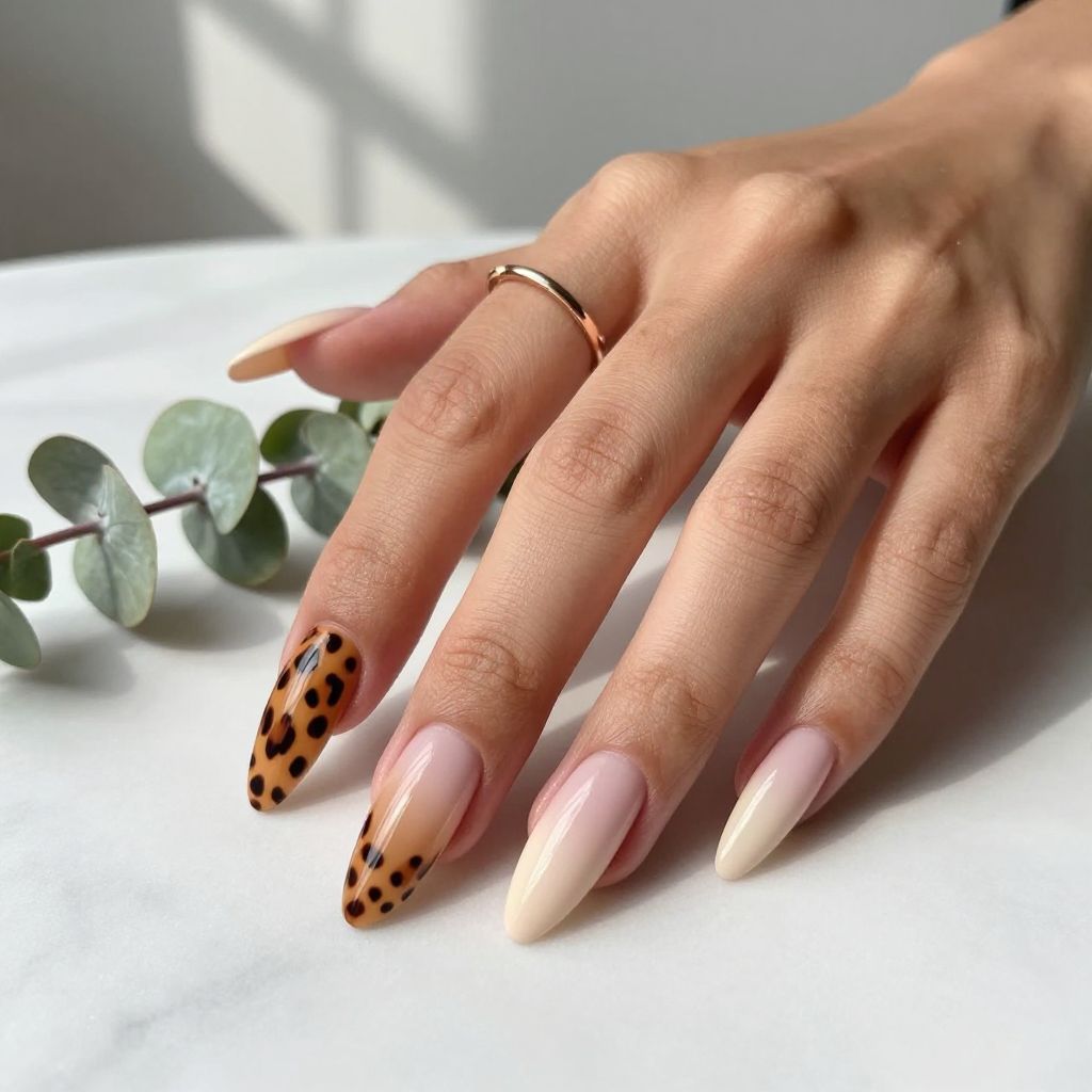 Ombré to Solid Cheetah Transition