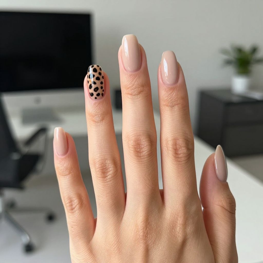 Cheetah print nail idea 10