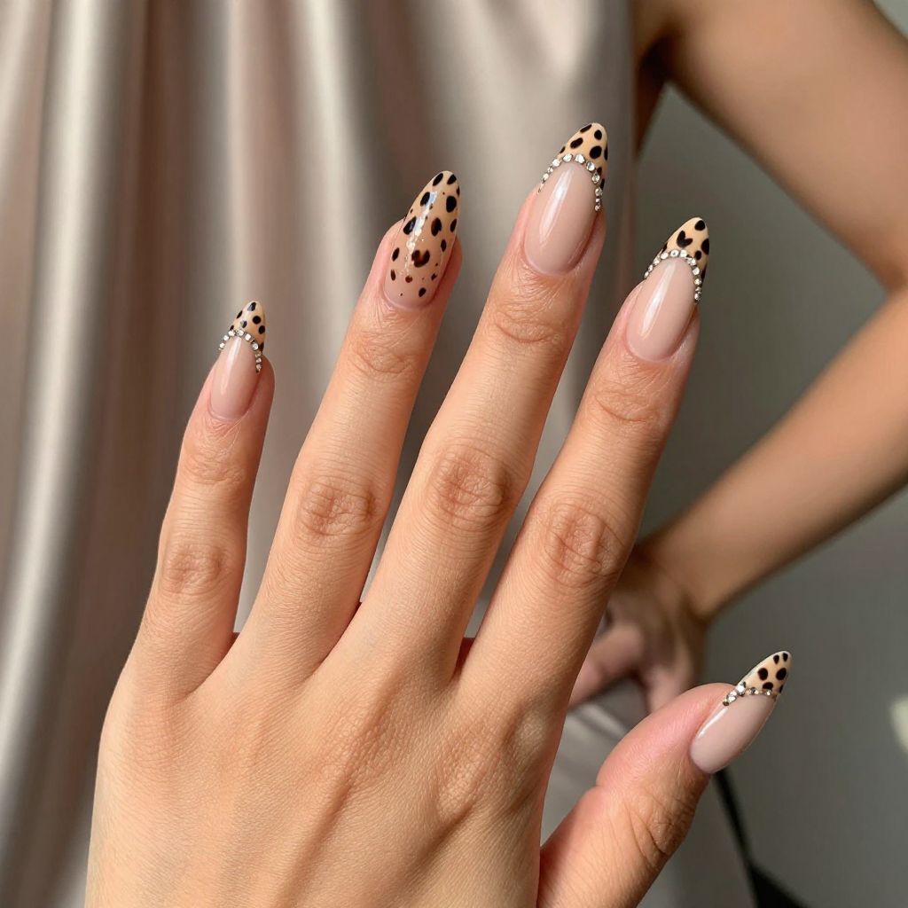 Cheetah print nail idea 11