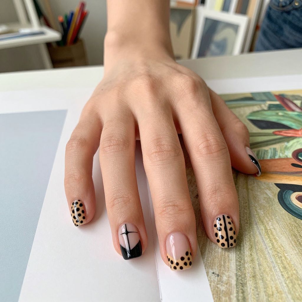 Cheetah print nail idea 12