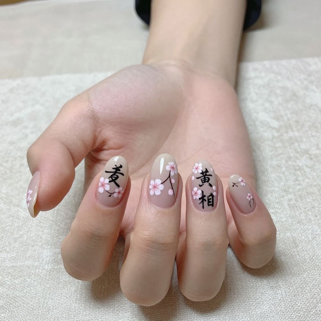 Cherry Blossom Nail Ideas 11