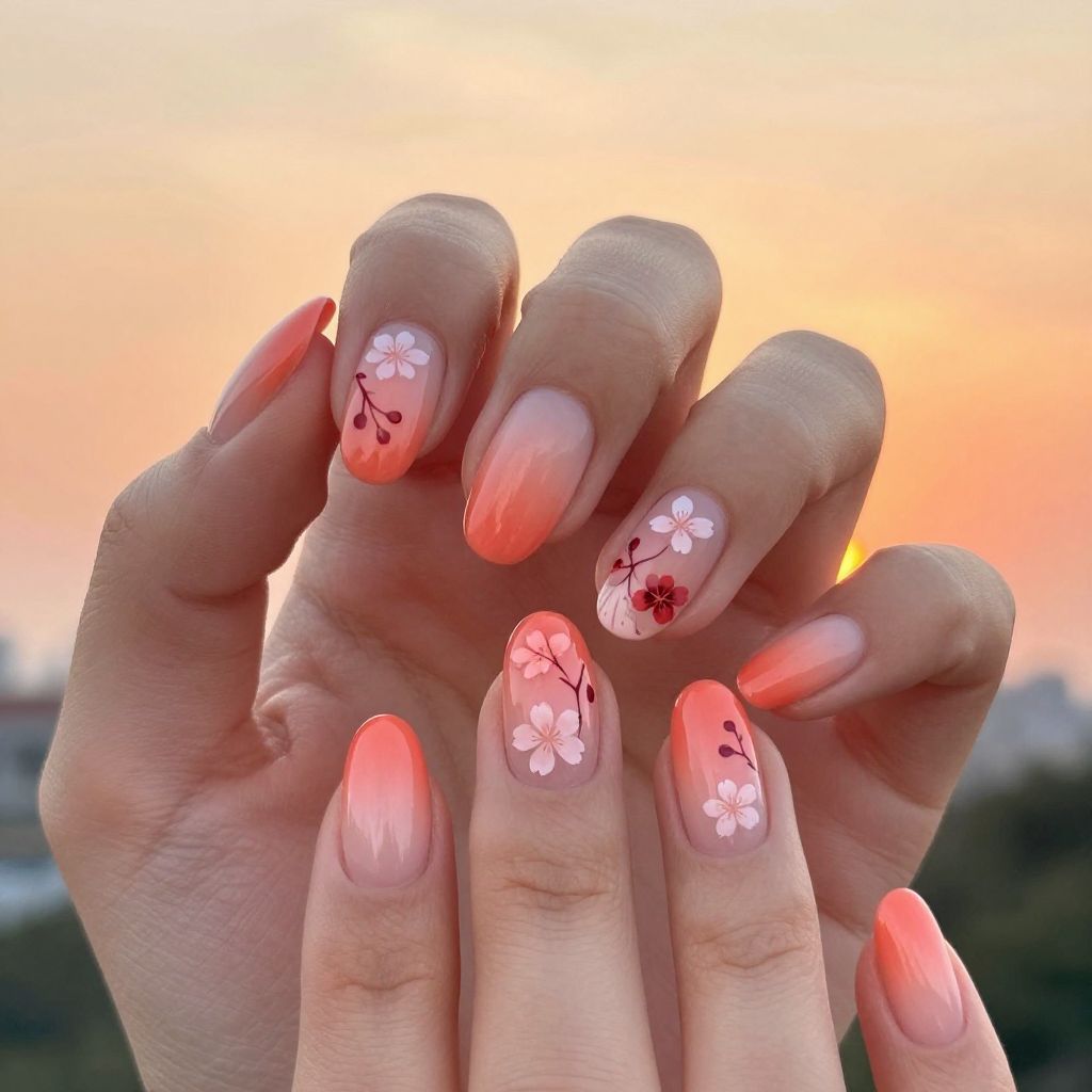Cherry Blossom Nail Ideas 7
