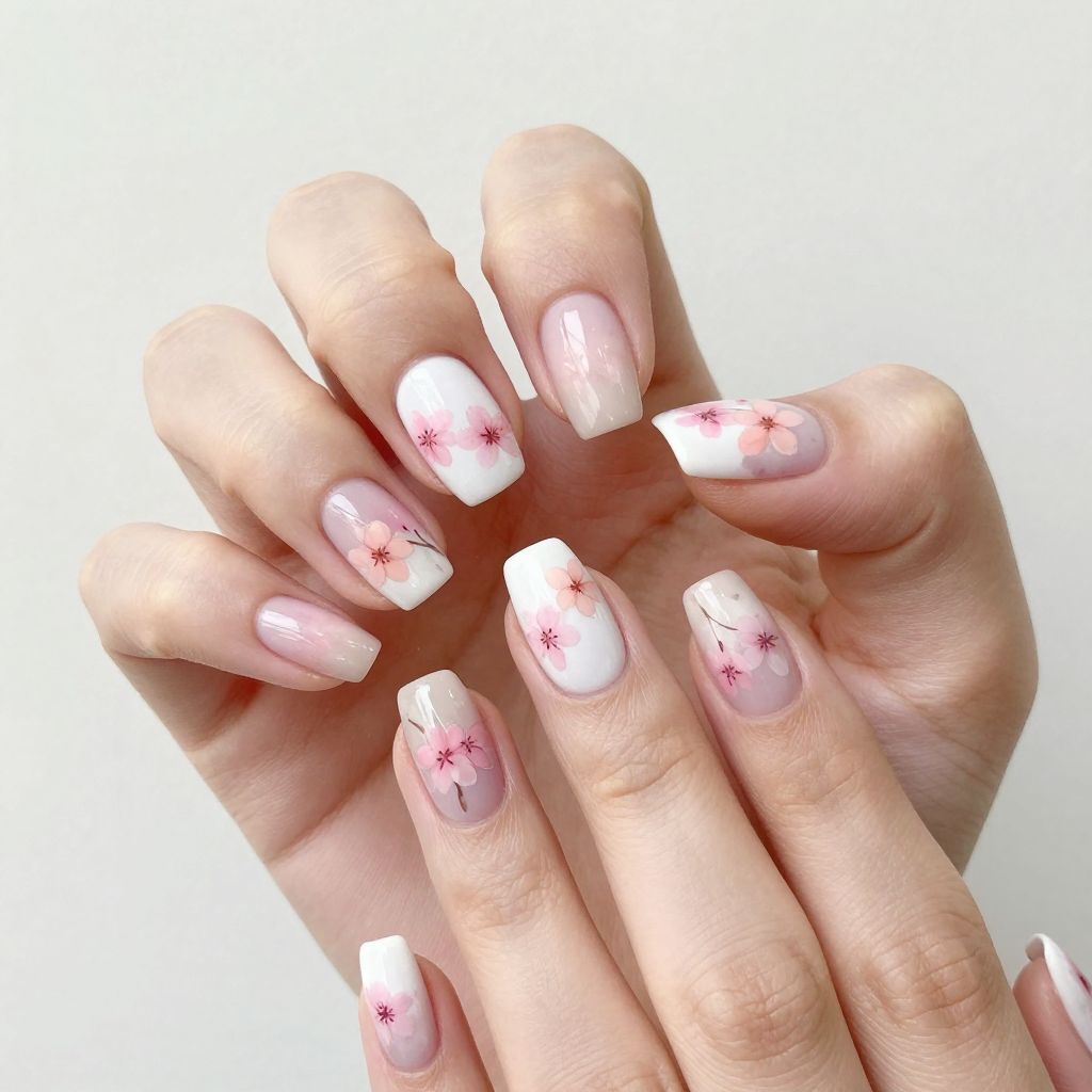 Cherry Blossom Nail Ideas 9