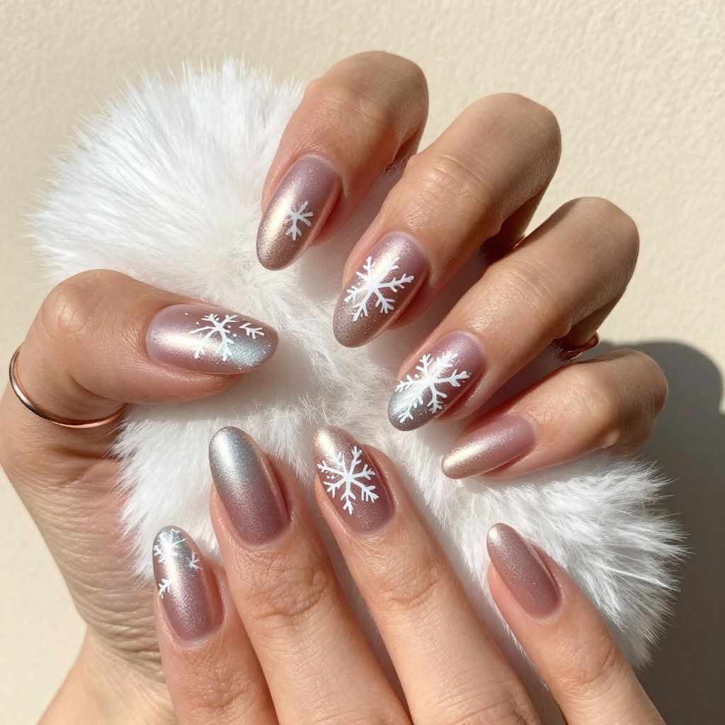 Rose Gold with Snowflake Gradient