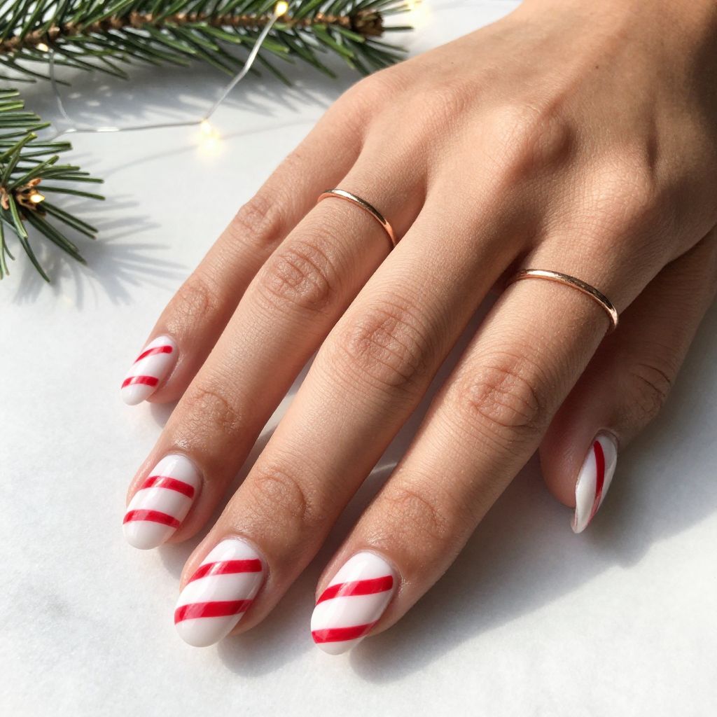 Candy Cane Red and White Stripes