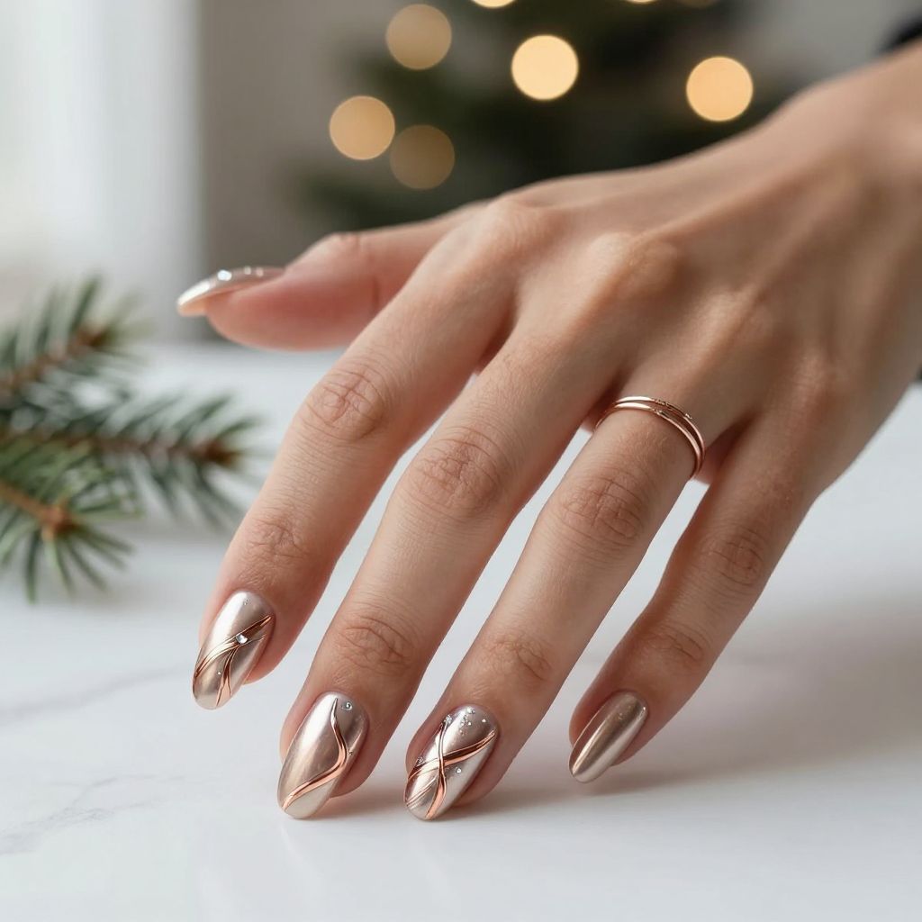 Champagne Gold with Metallic Accents