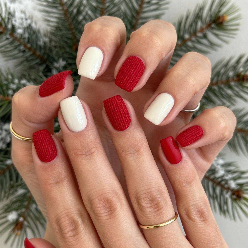 Christmas Gel Nail Idea 11