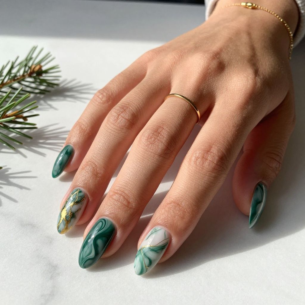Christmas Gel Nail Idea 12