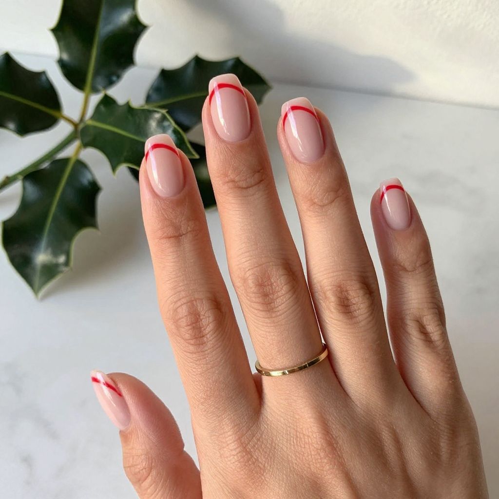 Christmas Gel Nail Idea 2