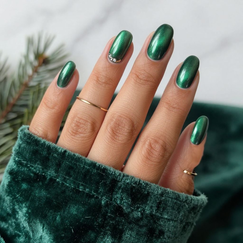 Christmas Gel Nail Idea 3