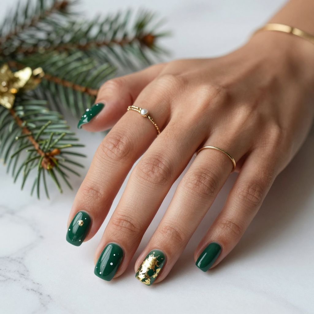 Forest Green with Gold Foil Accents