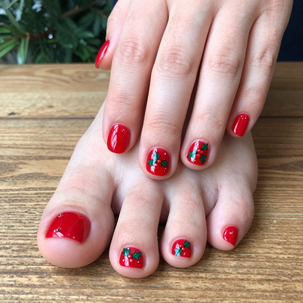 Christmas toe nail idea 5