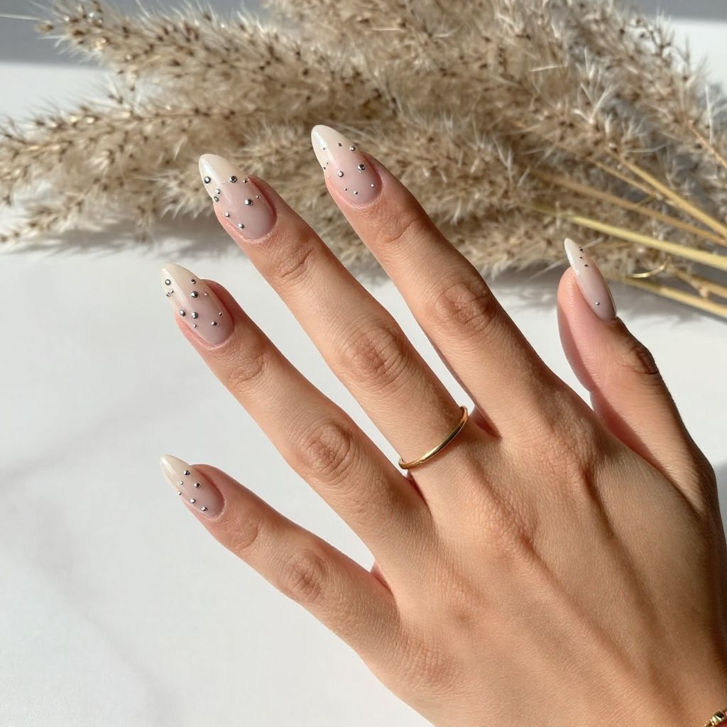 Clear Chrome Bubble Nails