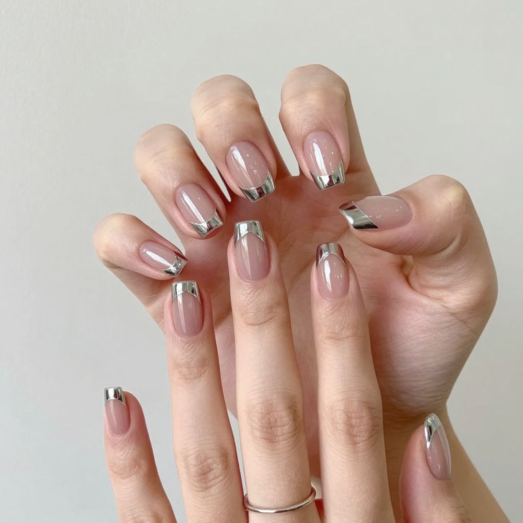 Chrome nail idea 10