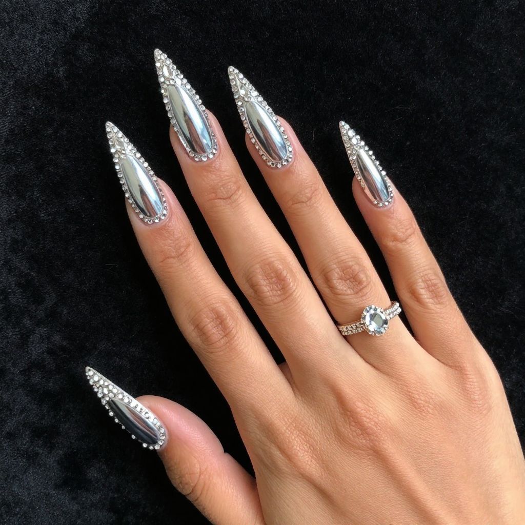 Chrome nail idea 11