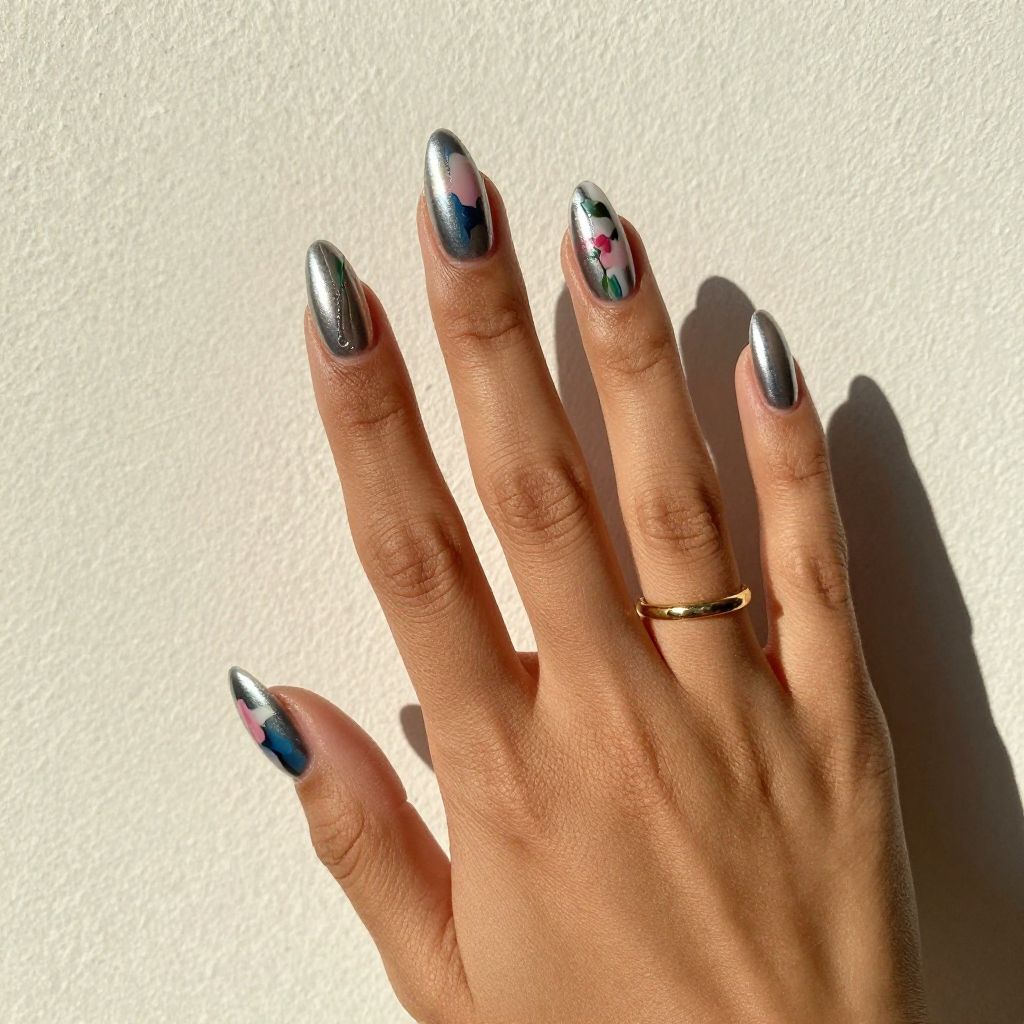 Chrome nail idea 8