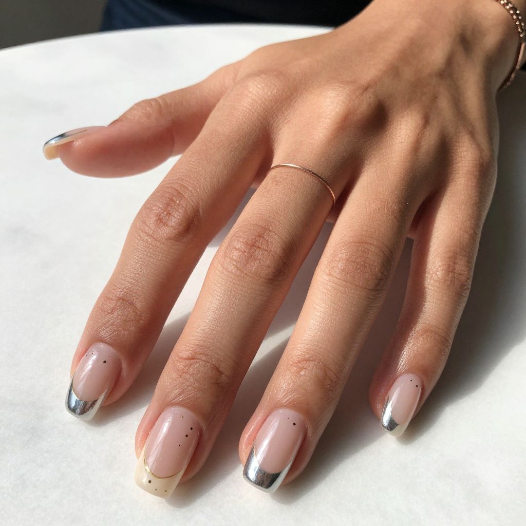 Minimalist Chrome with Thin Line Details