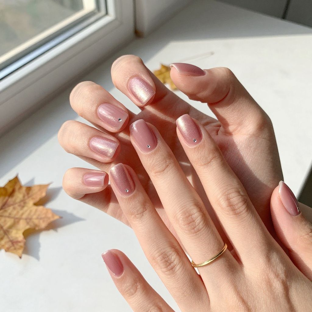 Rose Gold Chrome with Soft Pink Base