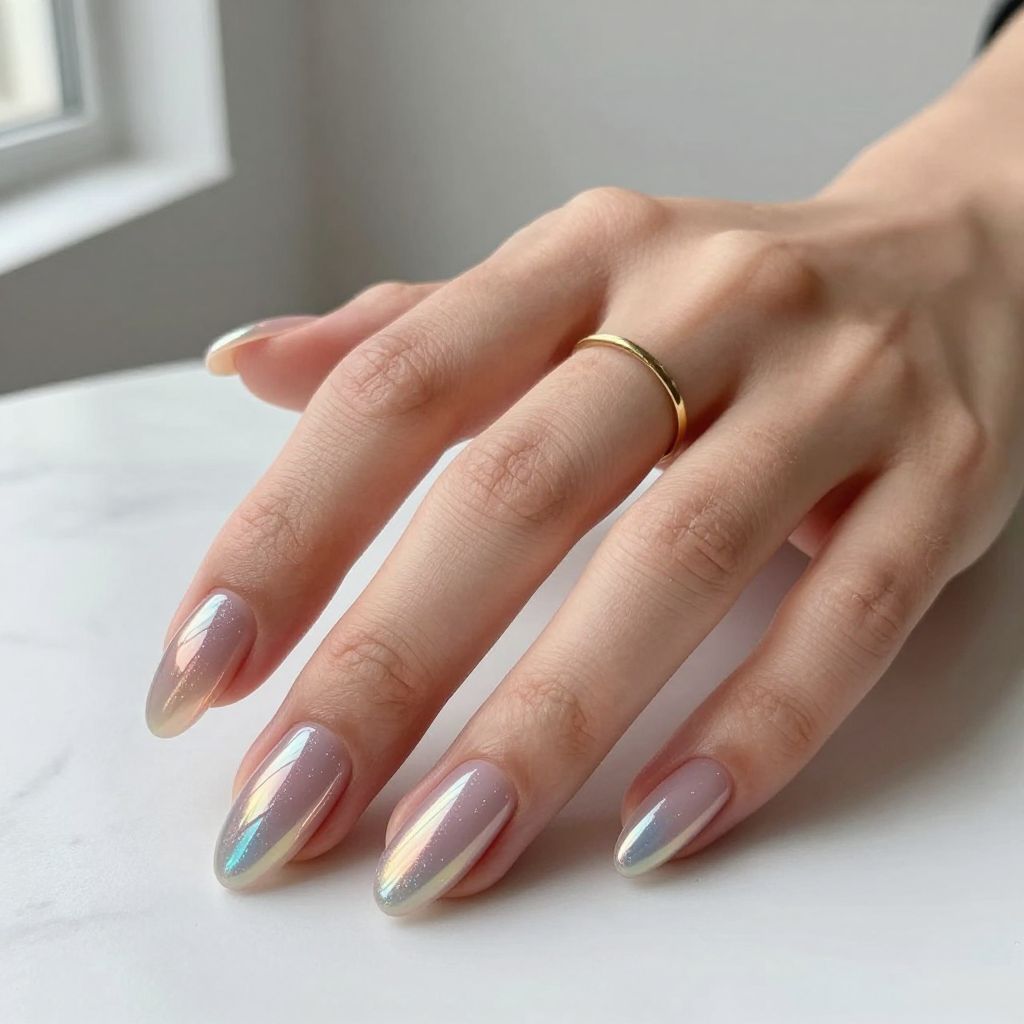 Holographic Chrome Ombré Gradient