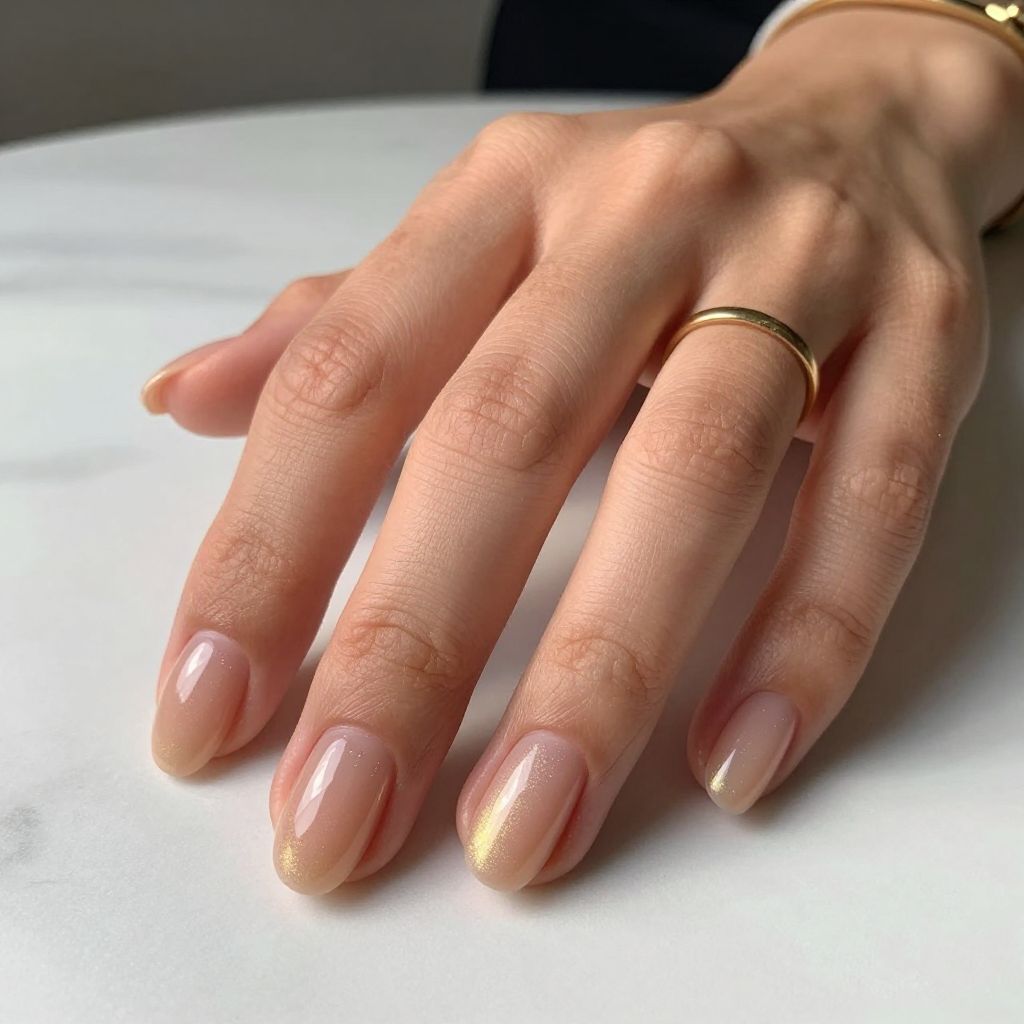 Peachy Chrome with Warm Gold Undertones