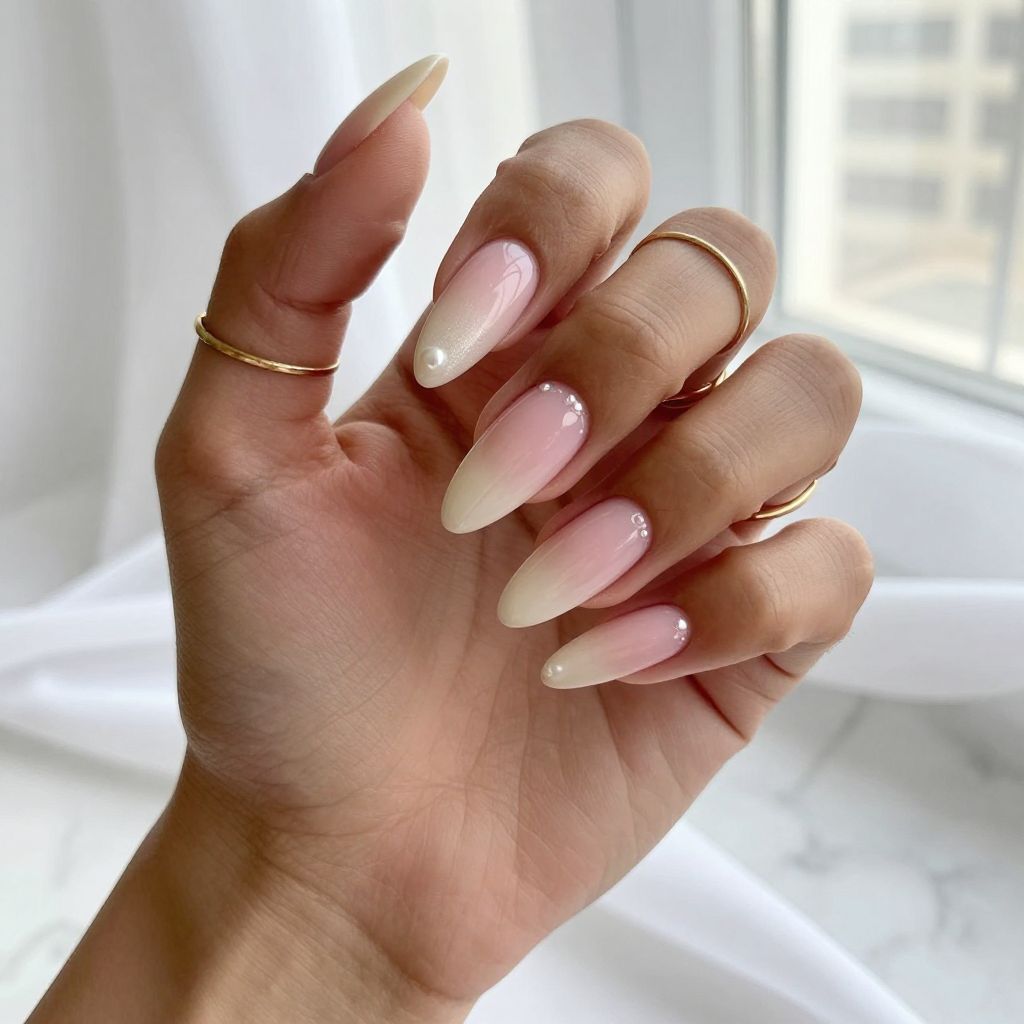 Classic French Ombre with Tapered Almond