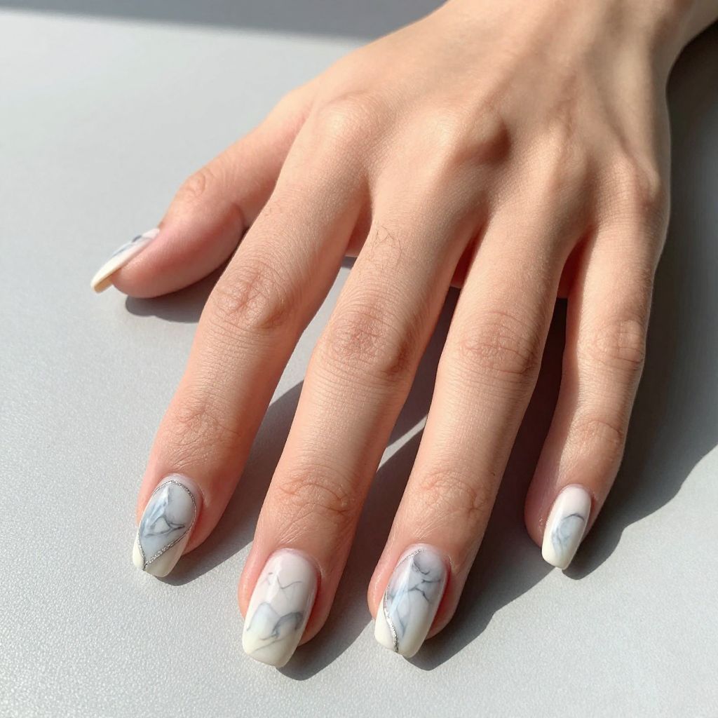 Marble Effect in Cool Tones