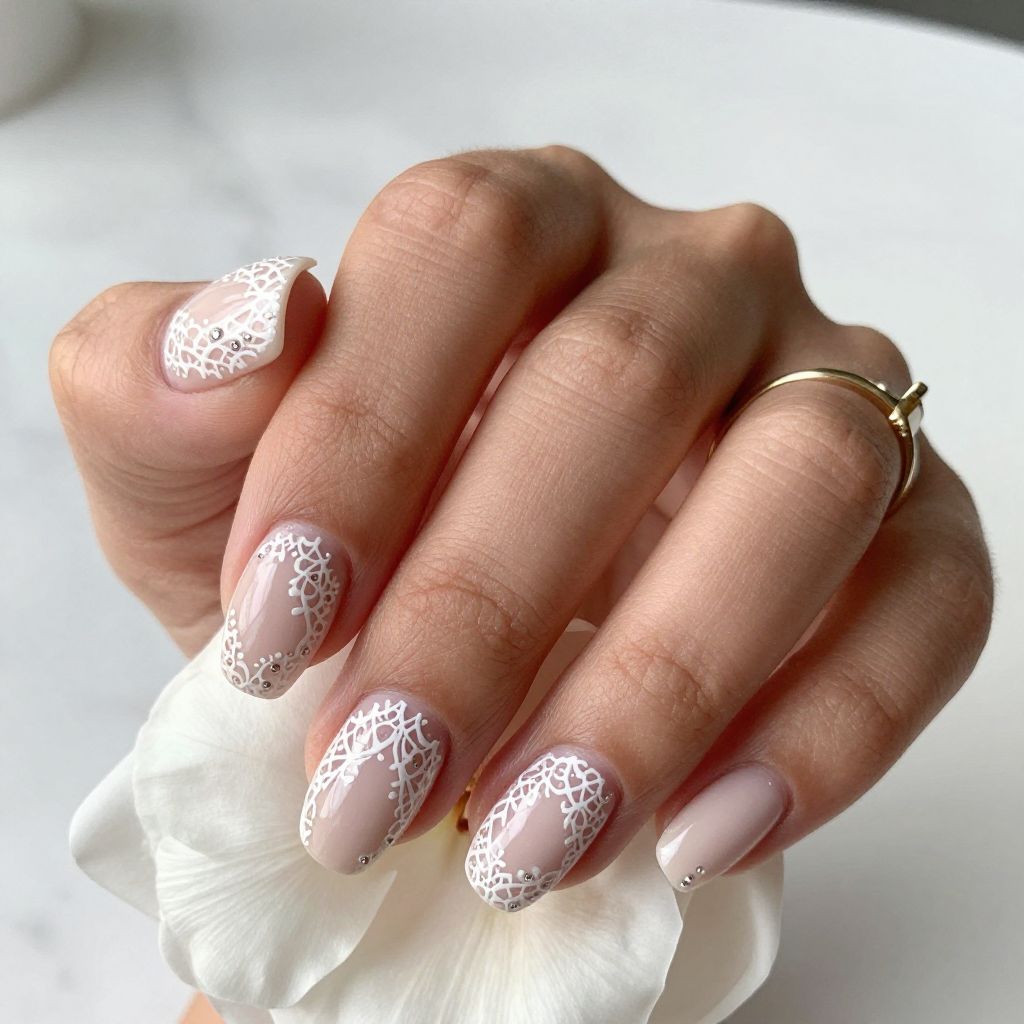 Nude with Delicate Lace Detailing