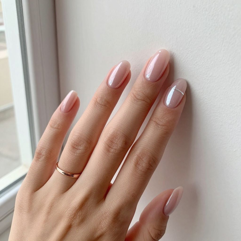 Blush Pink with Pearl Dust Effect
